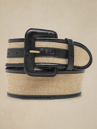 Heritage Linen & Leather Belt | Banana Republic (US)