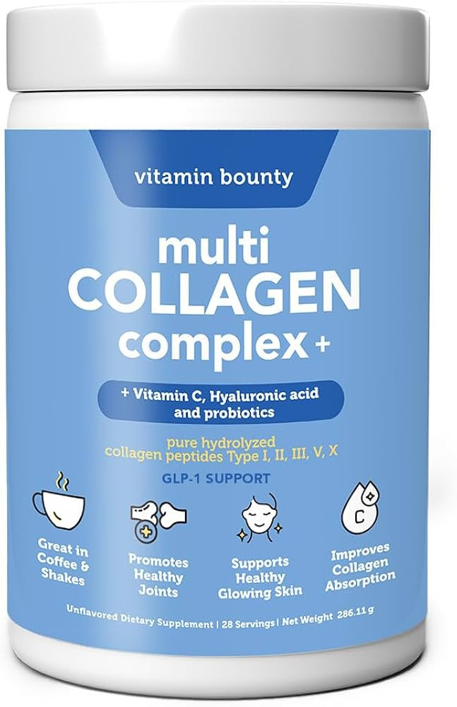 Vitamin Bounty Multi Collagen Peptides Powder for Men & Women (Complex Plus) - 5 Types Hydrolyzed... | Amazon (US)