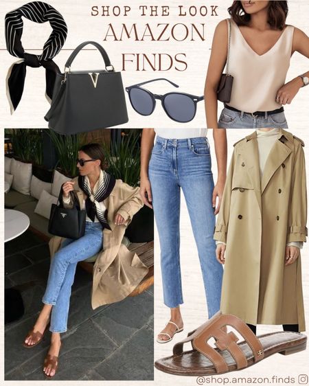 Pinterest inspired look!
This spring outfit is perfect for so many occasions! Where you’re looking for a cute date look, or an outfit for a girls brunch, you can’t go wrong with these high waisted jeans, cream tank, and classic trench coat from Amazon!

#LTKshoecrush #LTKitbag #LTKstyletip