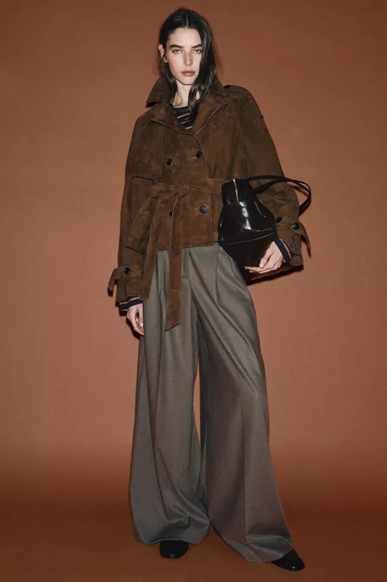 SHORT SUEDE LEATHER TRENCH COAT ZW COLLECTION LIMITED EDITION | Zara UK