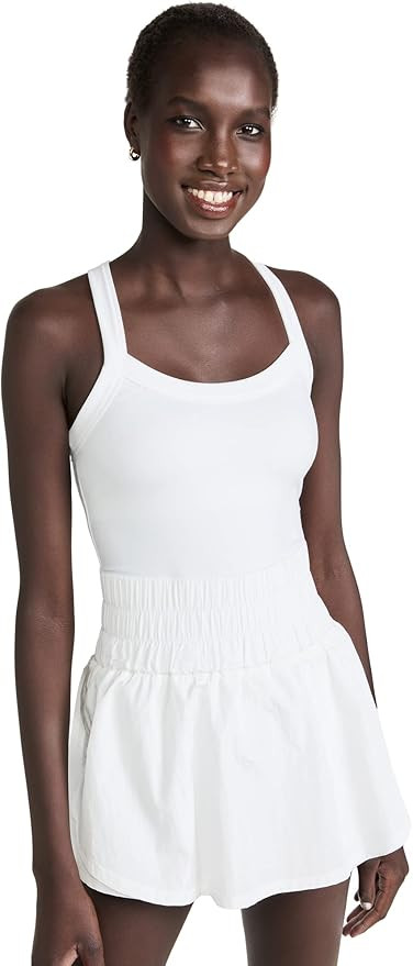 FP Movement by Free People Women's Way Home Skort Romper, White, L | Amazon (US)