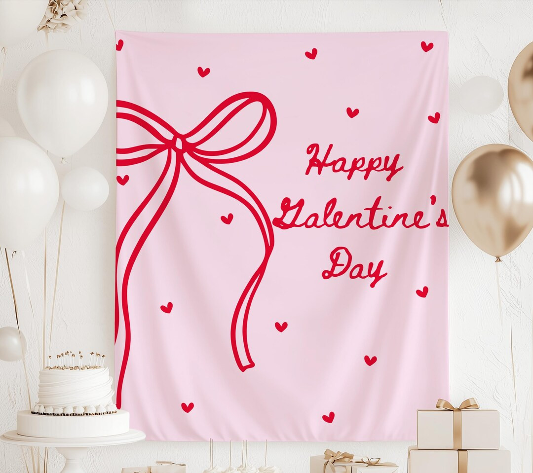 Galentines Banner, Galentine Girls Night Backdrop, Pink Valentine Party Decor, Galentines Party D... | Etsy (US)