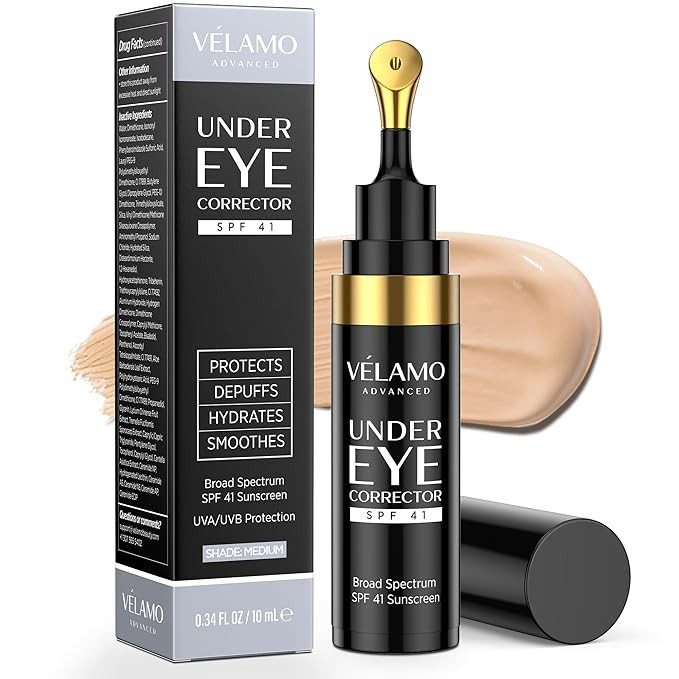 VELAMO ADVANCED Luminous Eye Corrector SPF 41: Under Eye Color Corrector for Dark Circles, Fine L... | Amazon (US)