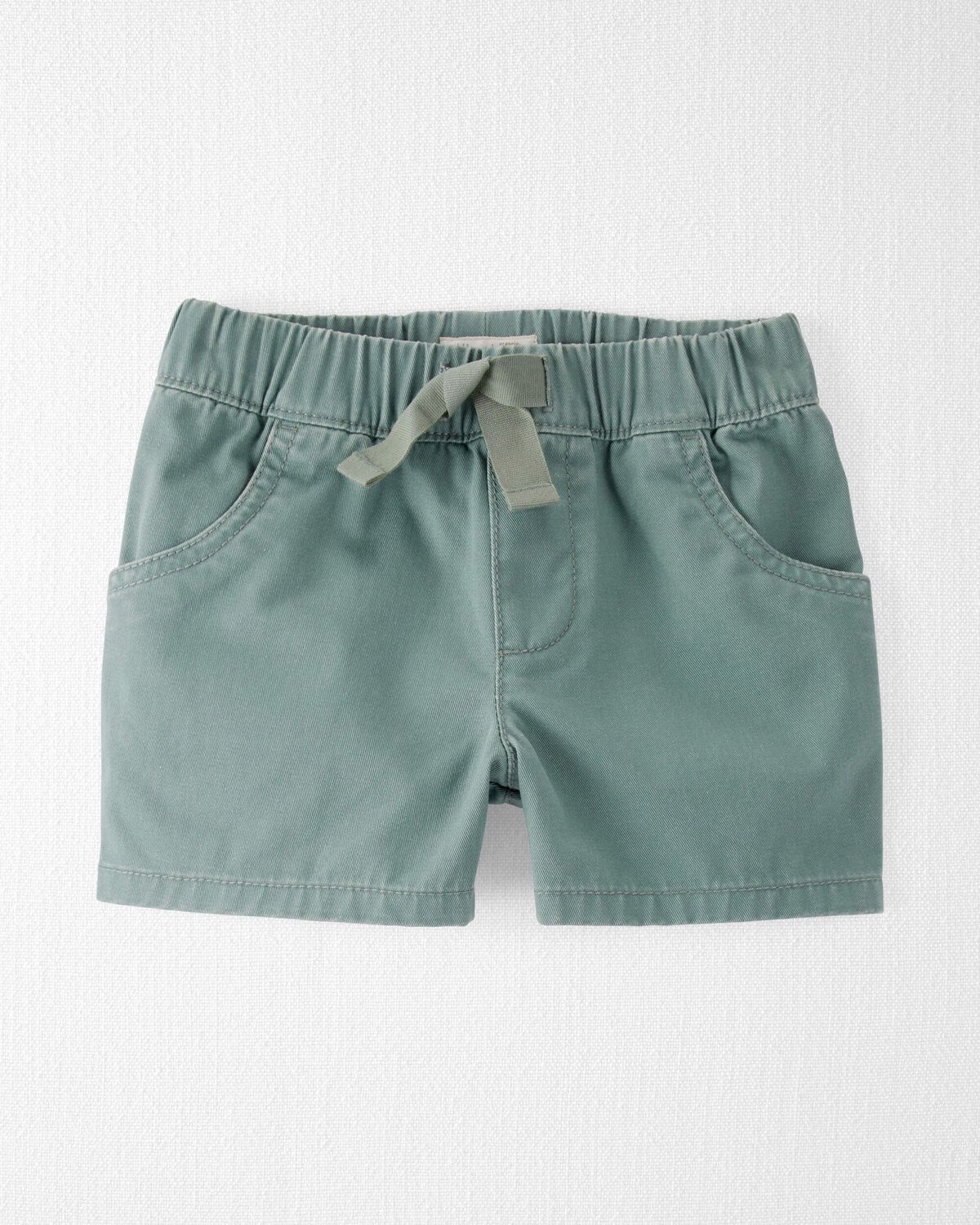 Spring Moss Toddler Organic Cotton Drawstring Shorts | carters.com | Carter's