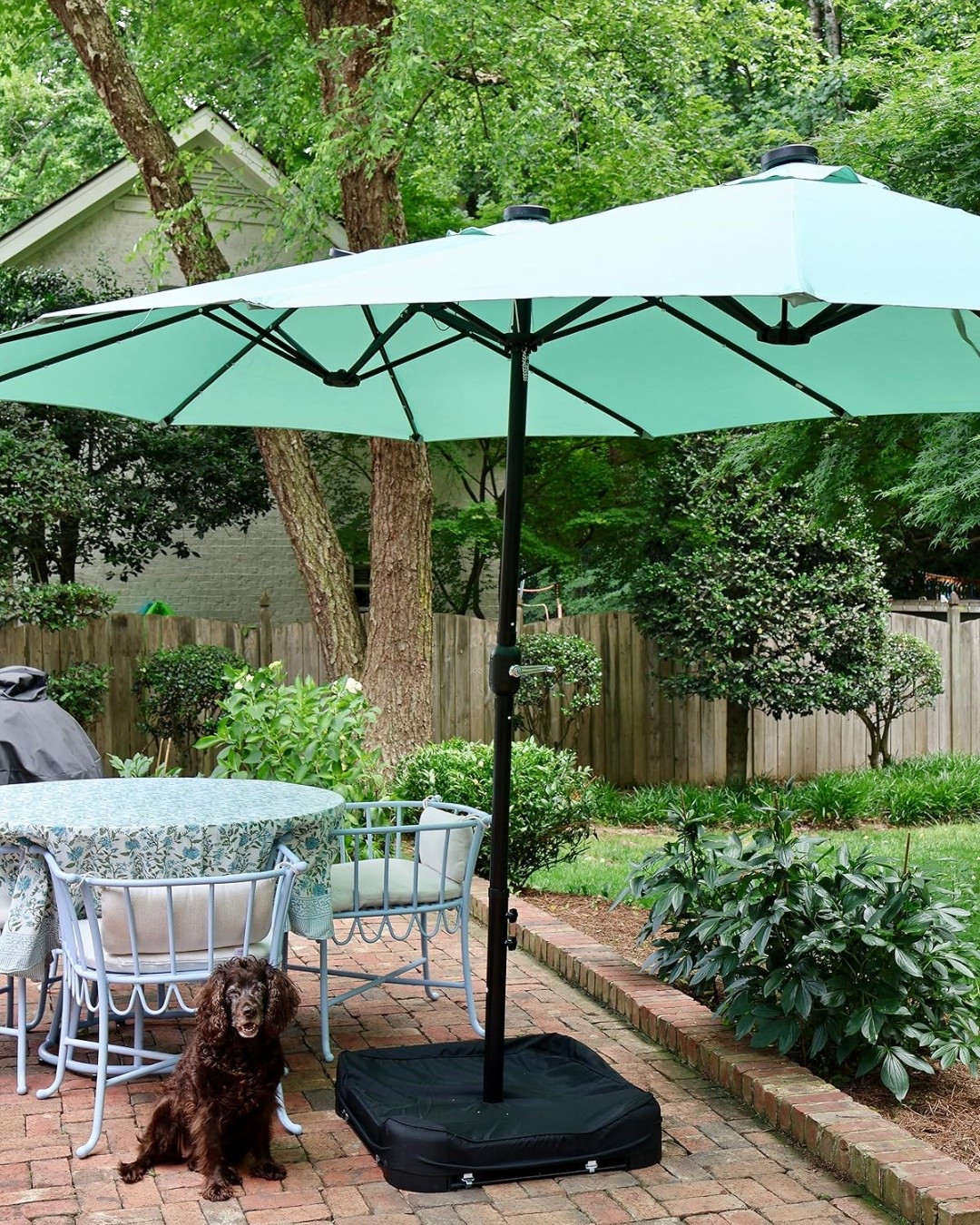These extra large patio umbrellas have solar powered lights and are the best! 

#LTKFamily #LTKHome #LTKFindsUnder100
