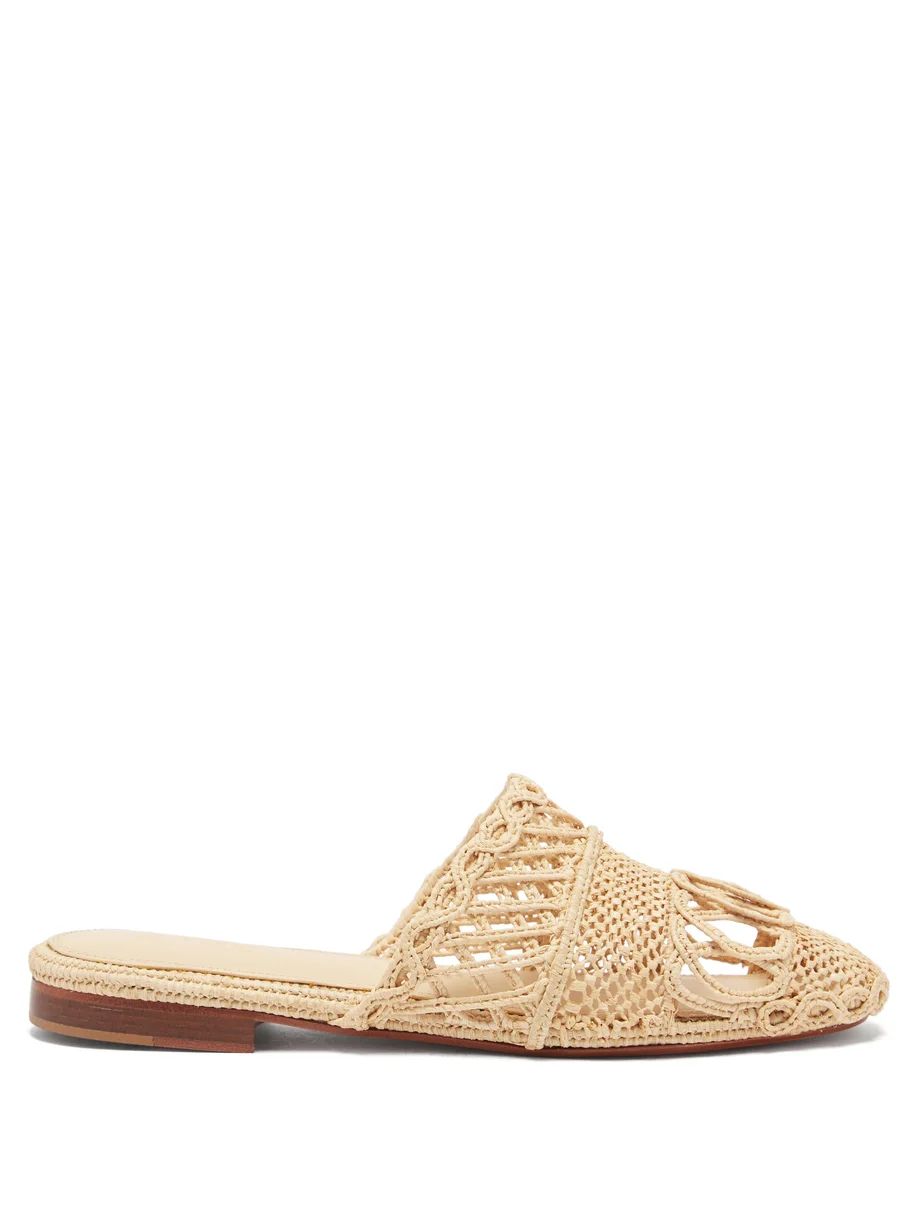 Raffy I raffia backless loafers | Matches (US)