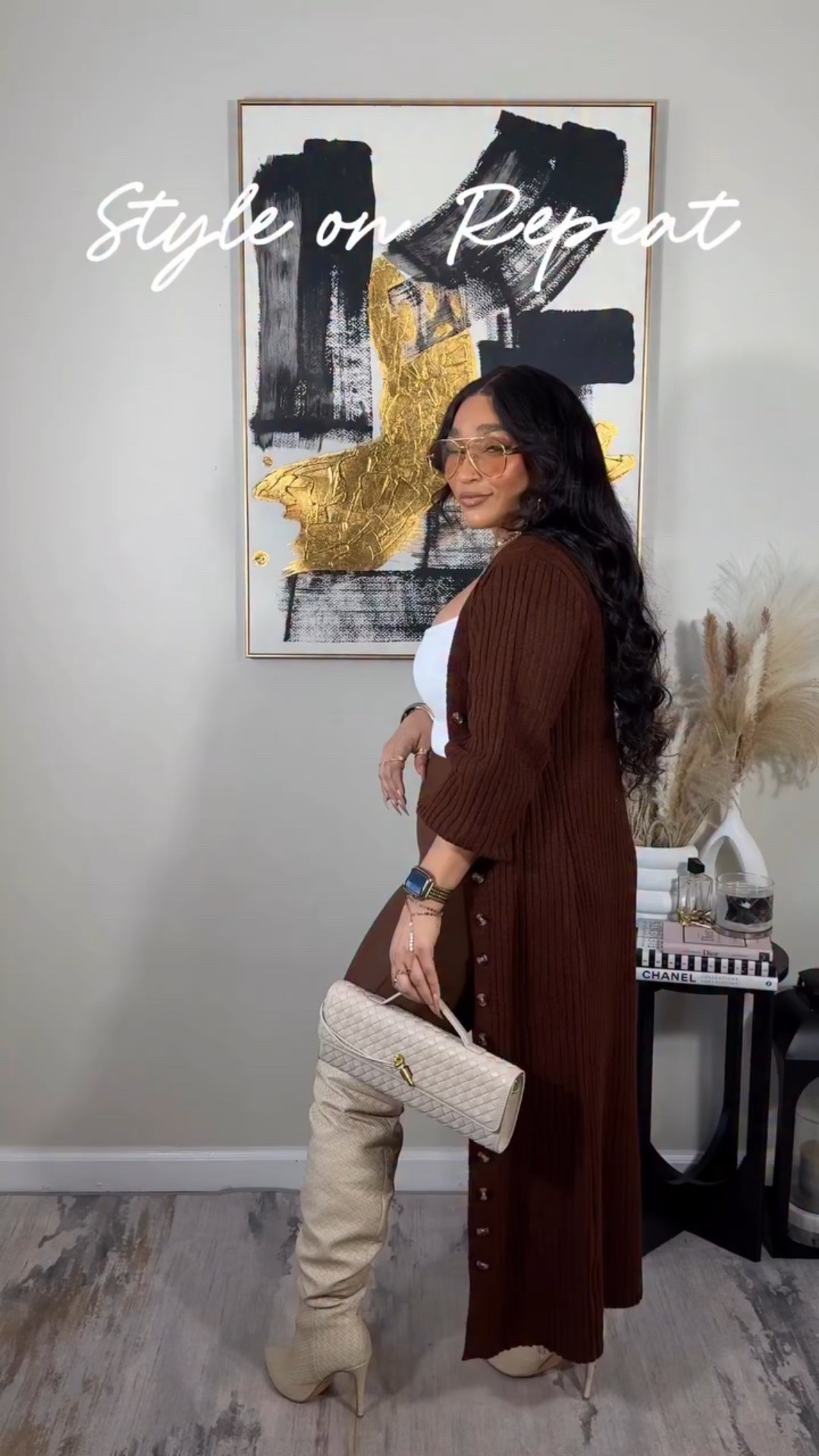 One chocolate brown cardigan, 5 outfits. I’m always here for the versatile pieces! I’m loving the look with the beige boots/purse and leather pants …as well as the sneaker and leather leggings look! Which is your fav? Beige boots are linked but they maybe out of stock. I’m linking other options as well. 
Cardigan : Small( this is oversized. I suggest going down one size)
Everything else: Medium 



#LTKootd #LTKSeasonal #LTKgrwm