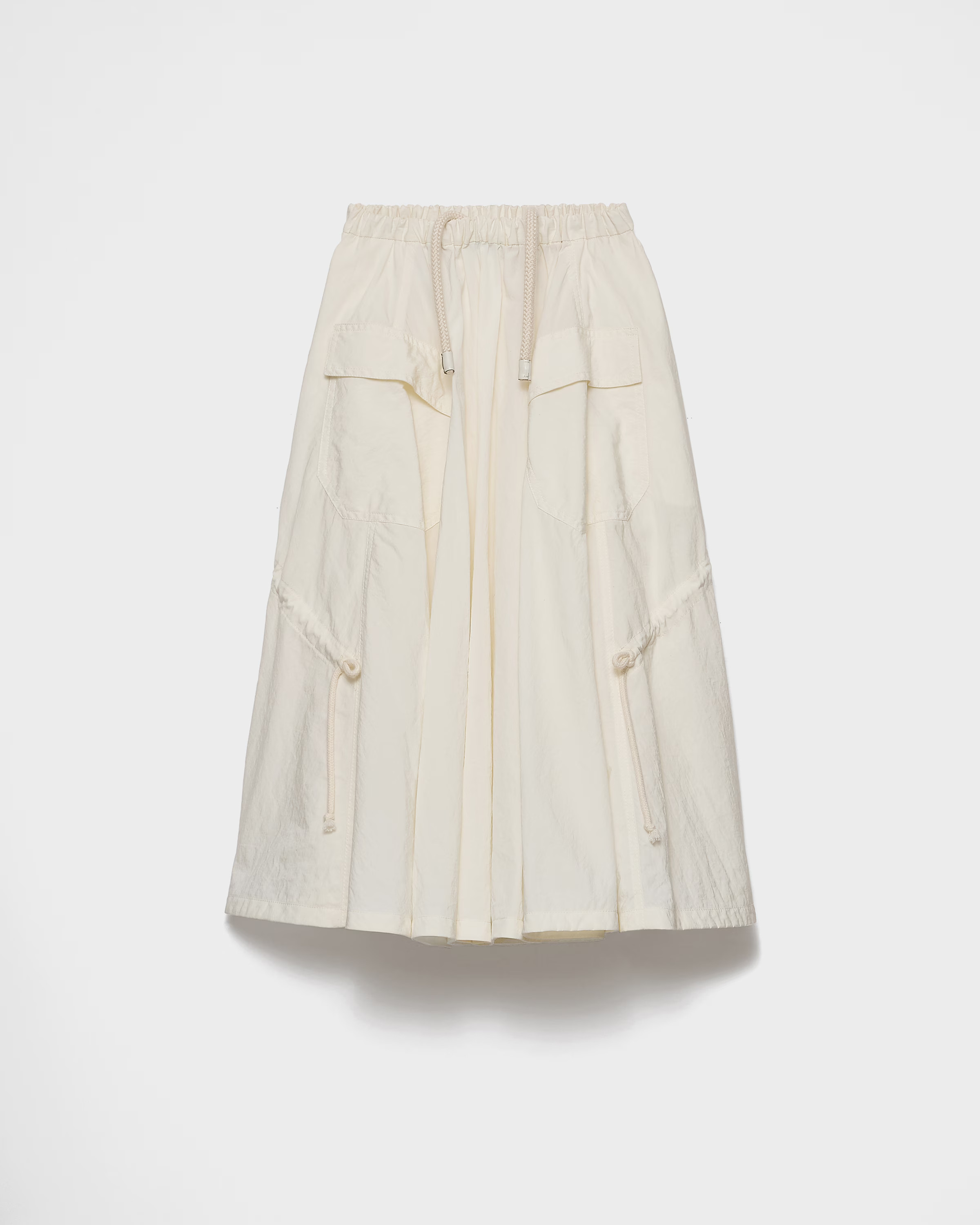 Technical pongé skirt | Prada US