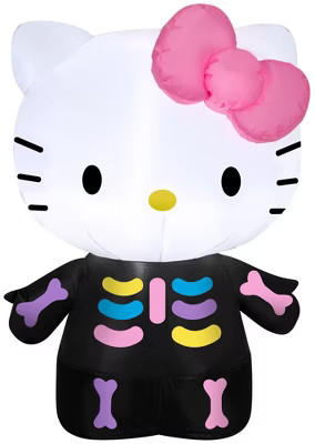 Gemmy Airblown Inflatable Hello Kitty Neon Skeleton Sanrio, 3 ft Tall, Multi | Target