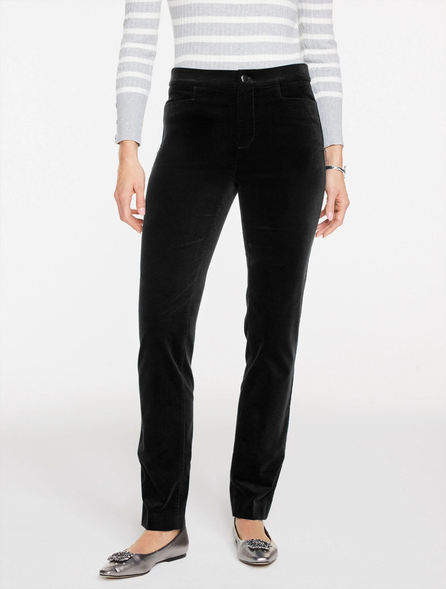 Straight Leg Stretch Velveteen Pants | Talbots