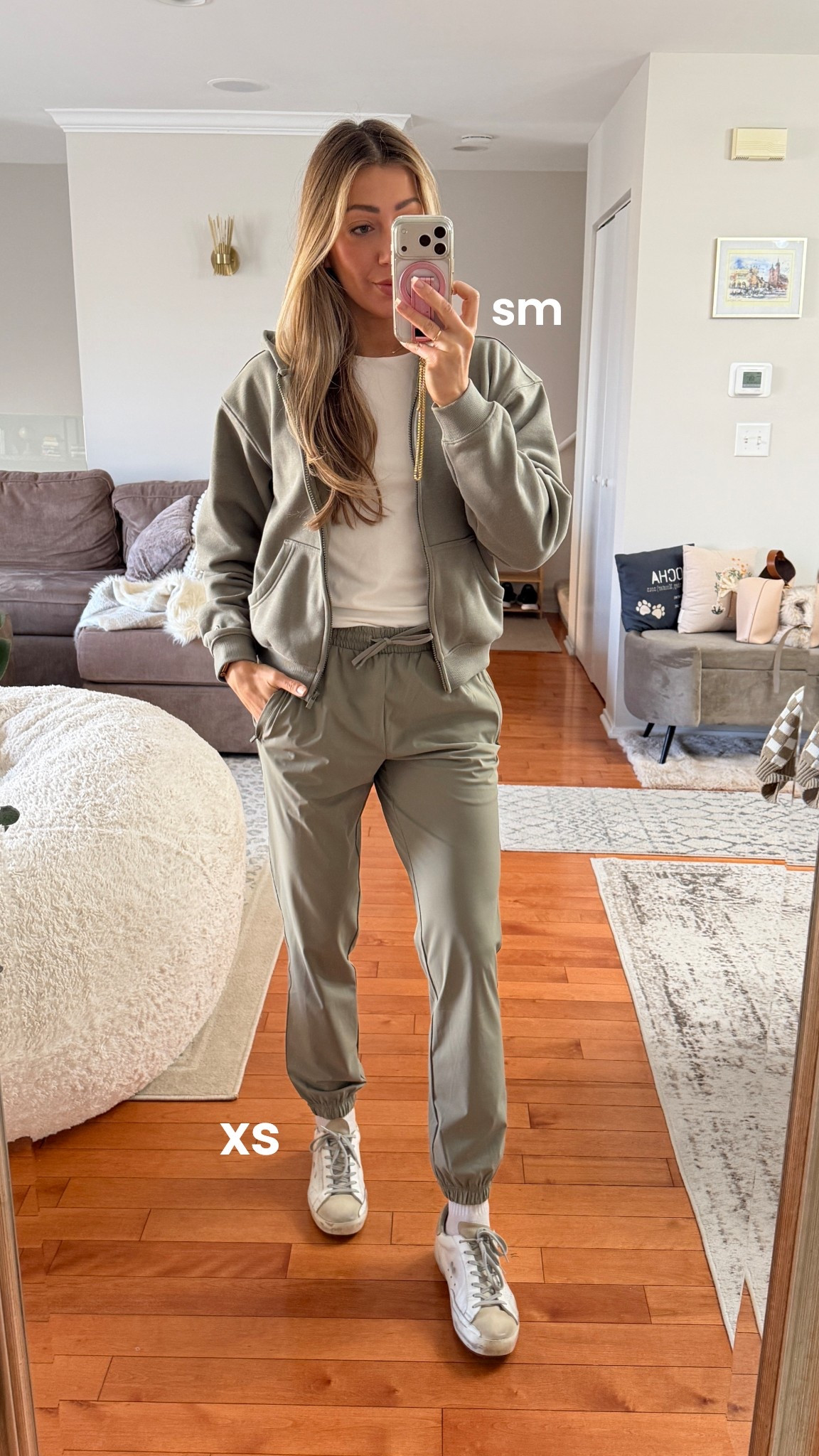 Beautiful new Fabletics set in Seagrass color 💚

I’m 5’6 and the pants are an Xs, zip up is a small. White tshirt is a small for a loose fit.

#LTKSaleAlert #LTKTravel #LTKActive