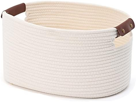 COZYORGANIC Set of 1 Cotton Rope Baskets with Handles Decorative Woven Basket for Storage Open St... | Amazon (US)