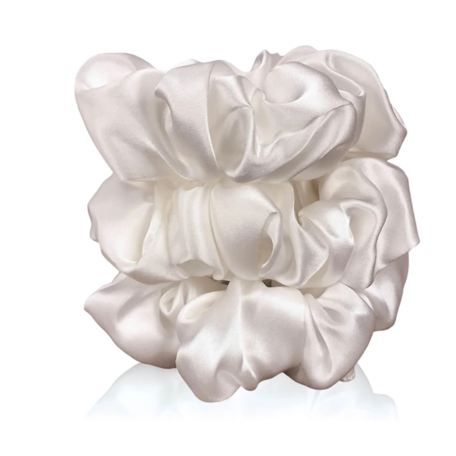Silk Hair Ties - Ivory (Large) | Celestial Silk