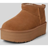 UGG Boots aus Leder mit Plateausohle Modell 'CLASSIC ULTRA MINI' in Camel, Größe 37 | Peek & Cloppenburg* Düsseldorf DE
