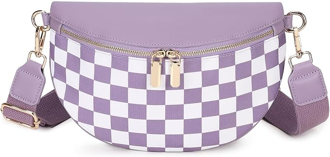Eslcorri Small Crossbody Sling Bag for Women Trendy - Fanny Packs Leather Chest Belt Bum Bag Anti... | Amazon (US)