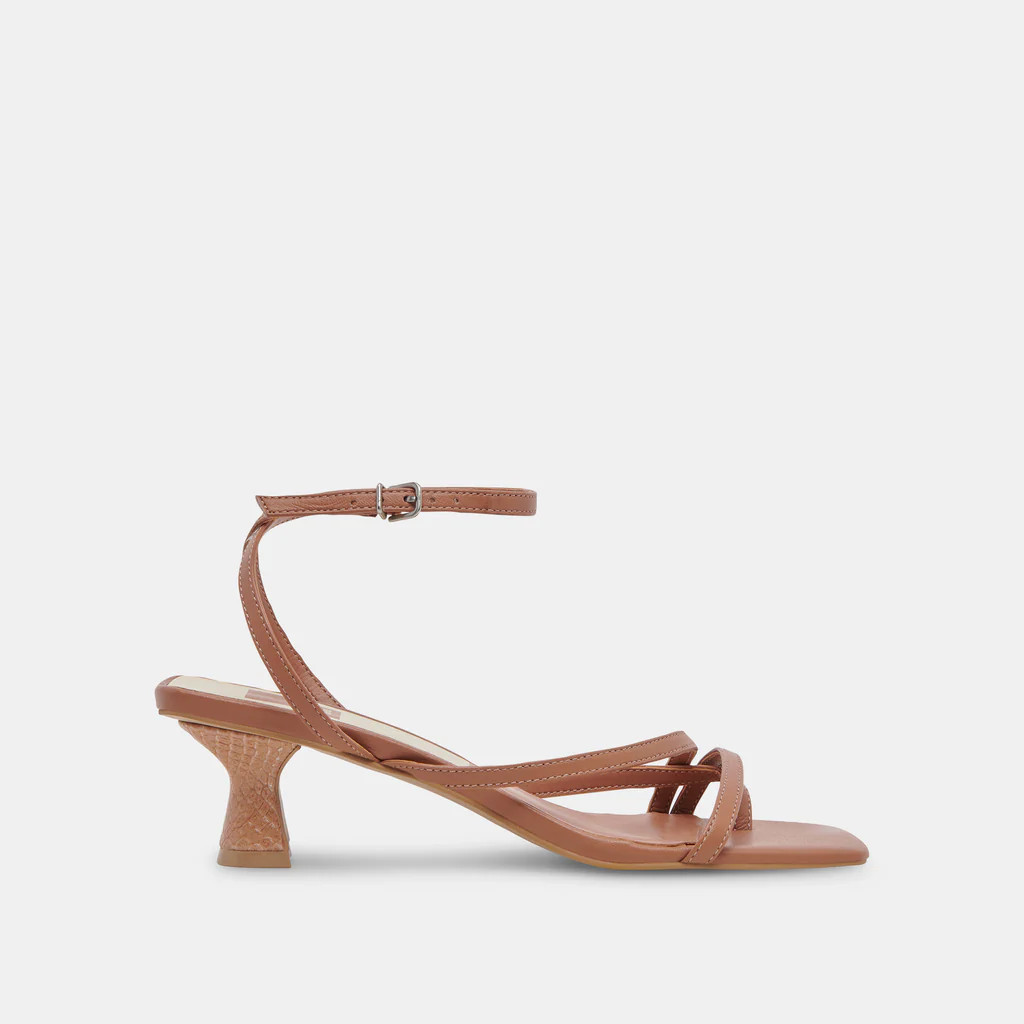 BAYLOR HEELS CARAMEL LEATHER | DolceVita.com