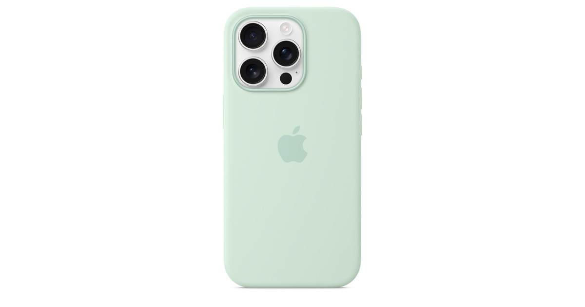 iPhone 16 Pro Silicone Case with MagSafe - Aquamarine | Apple (US)