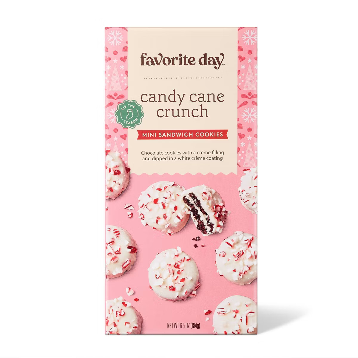 Christmas Candy Cane Crunch Mini Sandwich Cookies - 7oz - Favorite Day™ | Target