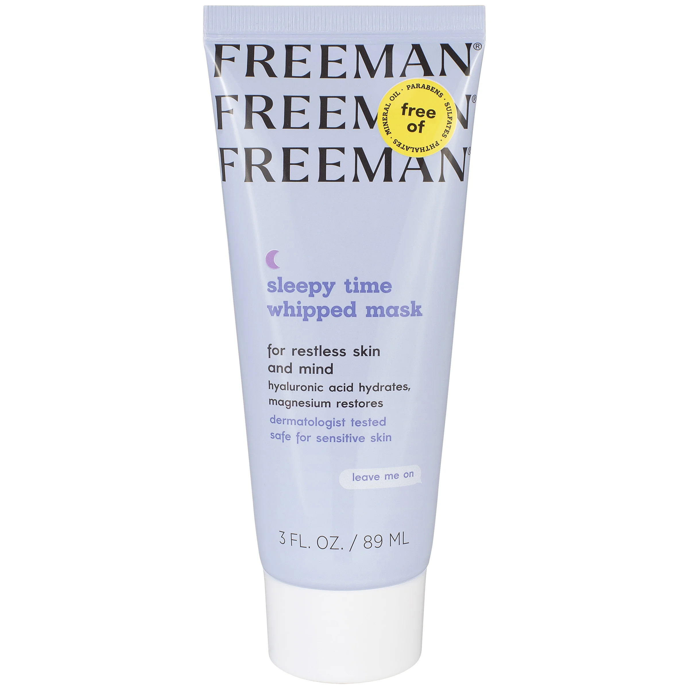 Freeman Sleepy Time Whipped Facial Mask, for Dry Skin, Hyaluronic Acid, 3 fl. oz. /89 ml Tube - W... | Walmart (US)