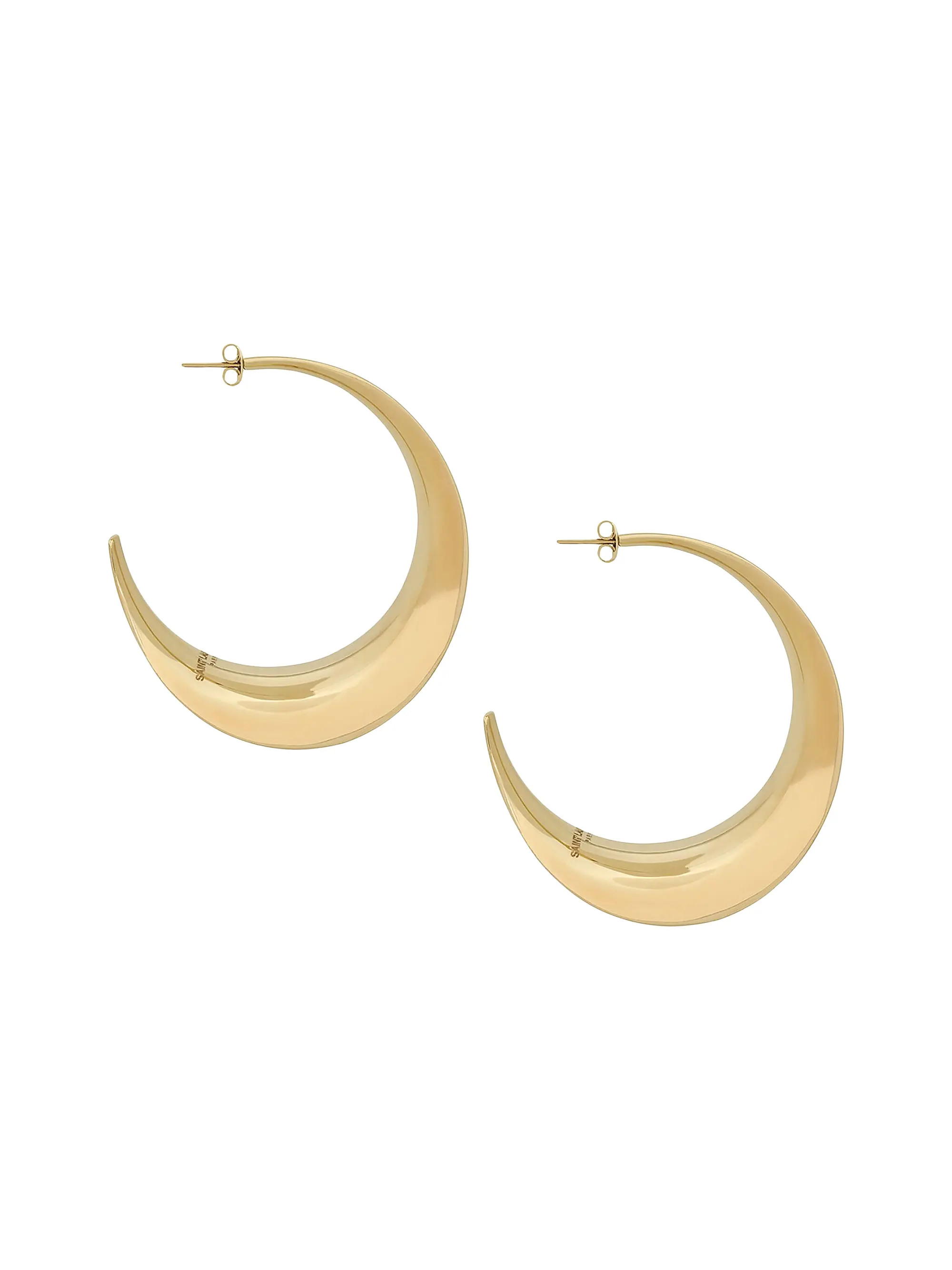 Saint Laurent Hoop Earrings in Metal | Saks Fifth Avenue | Saks Fifth Avenue