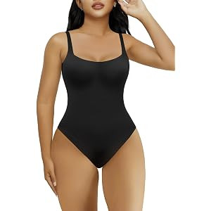 SHAPERX Body-Hugging Bodysuit for Women Long/Short Sleeve High Stretch Leotard Top Thong Crew Nec... | Amazon (UK)