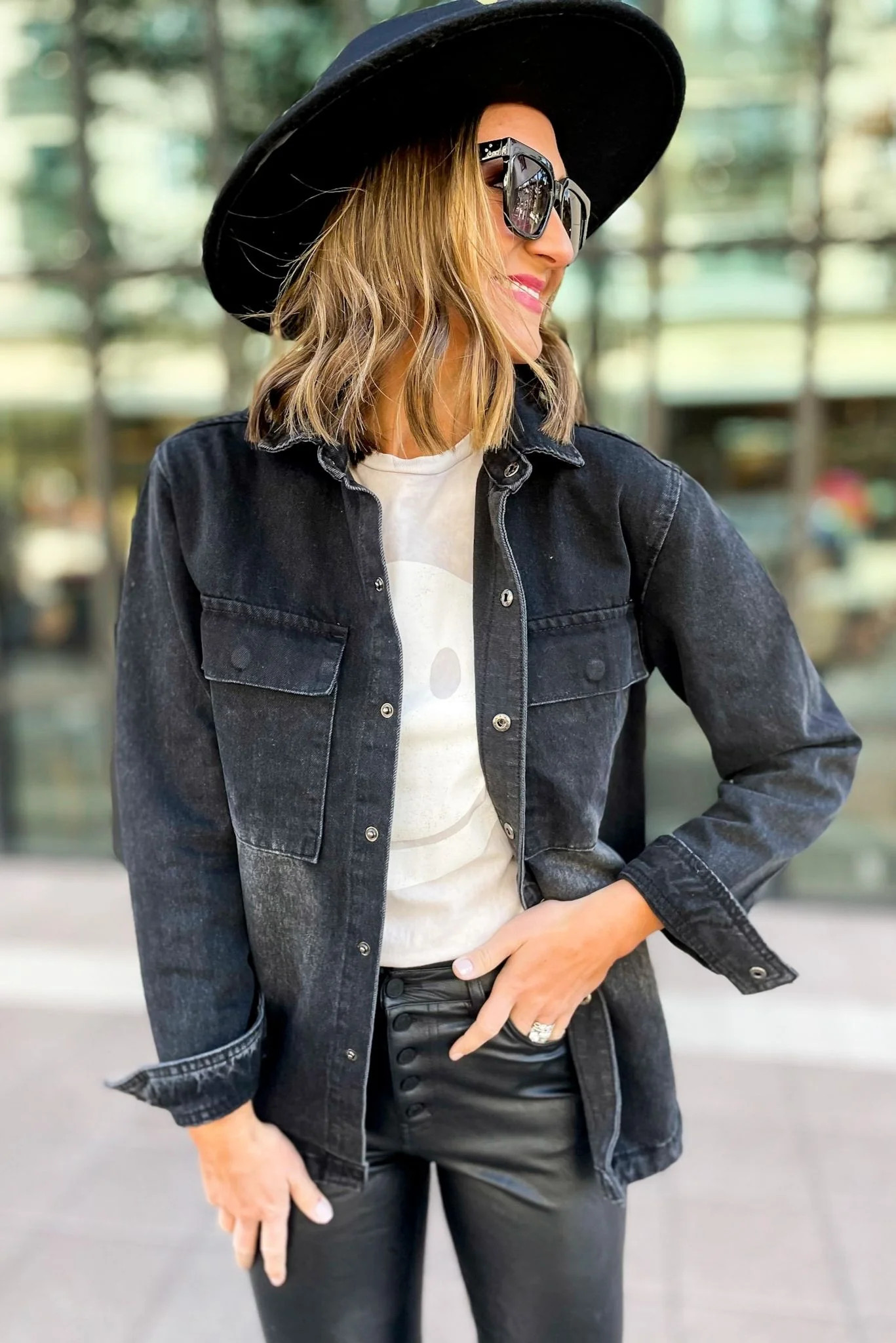 SSYS Signature Black Denim Shacket | Shop Style Your Senses