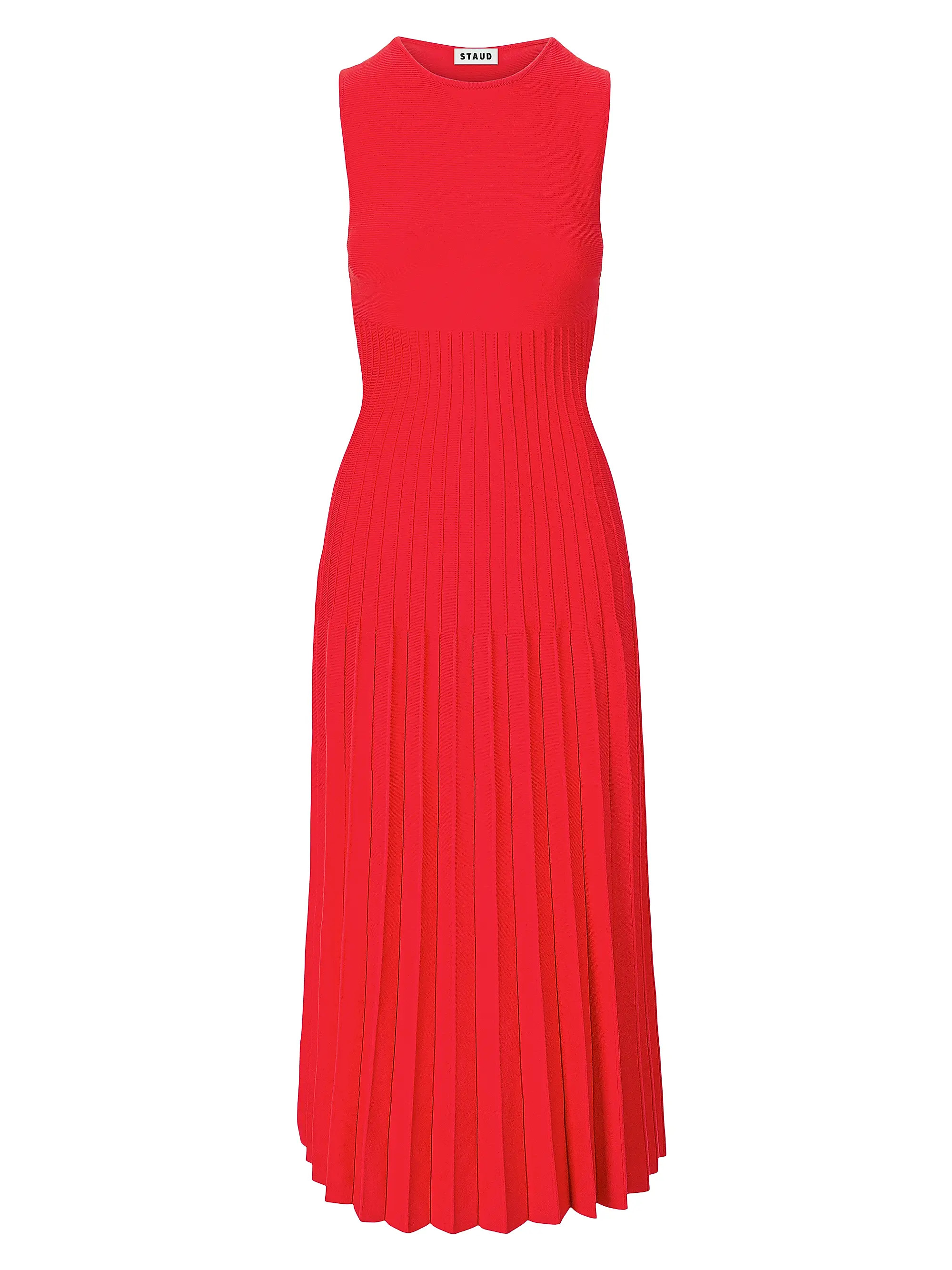Staud Elyse Pleated Midi-Dress | Saks Fifth Avenue | Saks Fifth Avenue