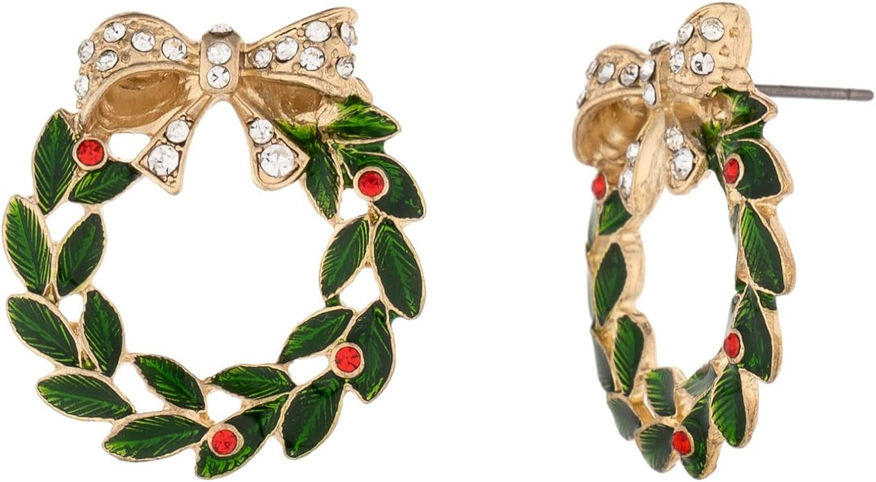 MADISON TYLER Christmas Dangle Teardrop Earrings for Women | Gold Snowflake and Star Rhinestone E... | Amazon (US)