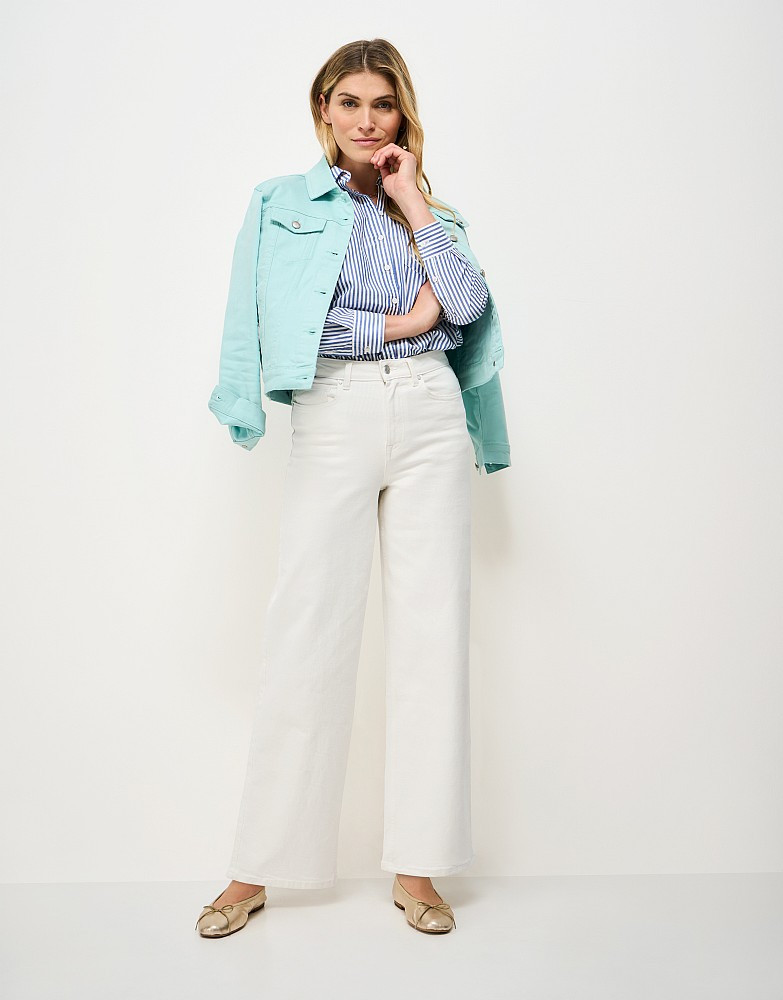 Wide Leg Jean in White | Crew Clothing (UK)