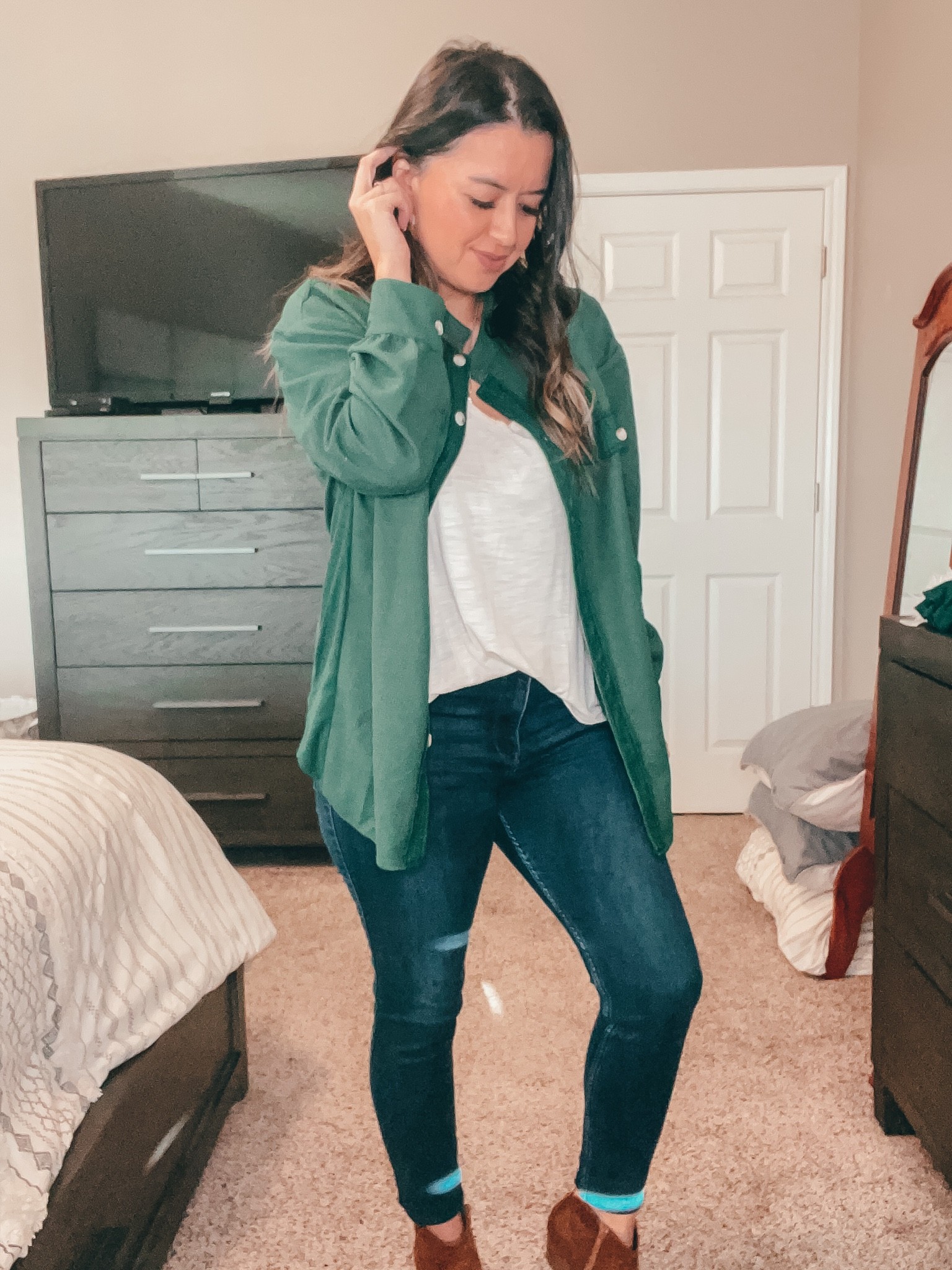 New Amazon shacket is 👍🏼 
Wearing a medium


#LTKcurves #LTKSeasonal #LTKunder50