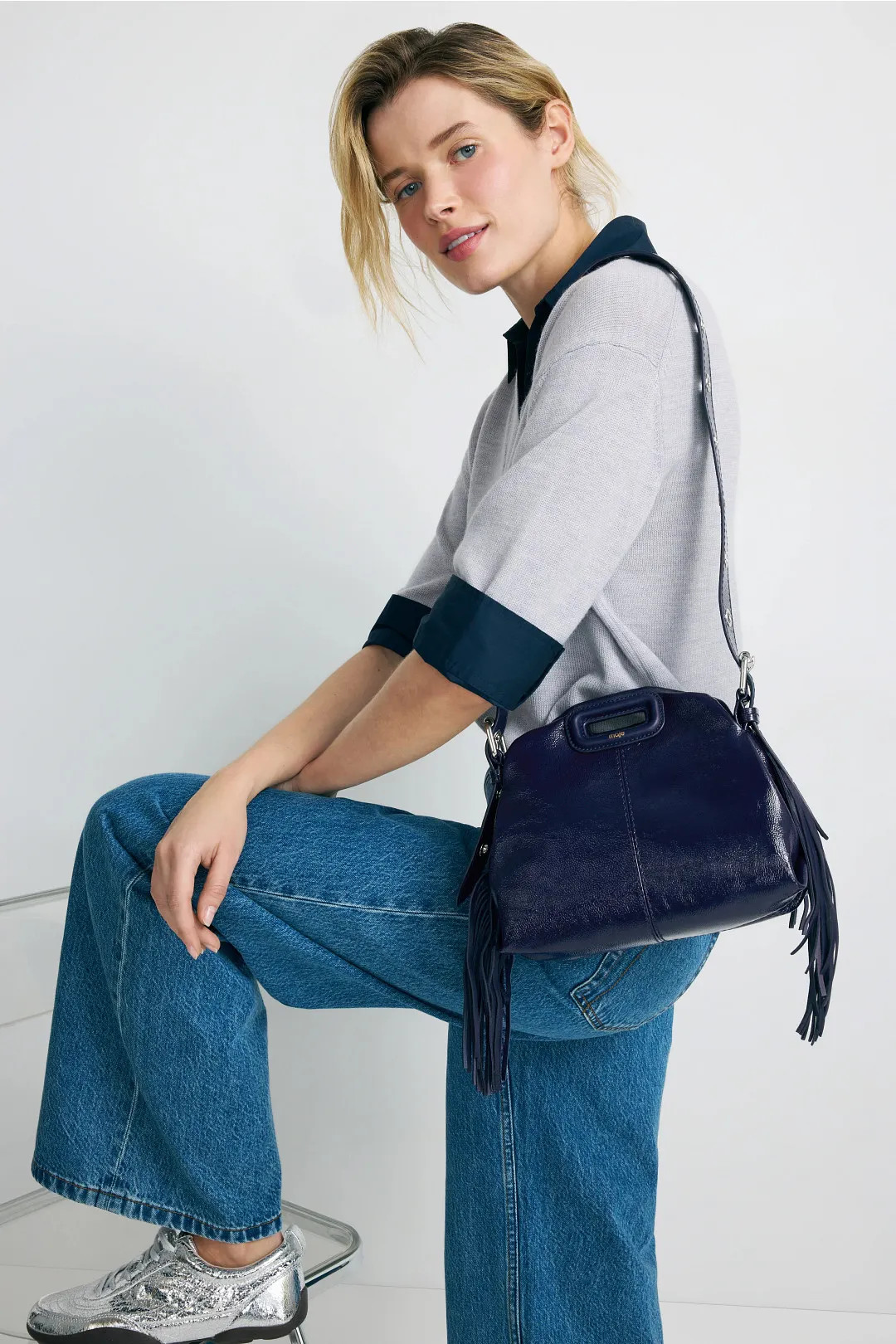 Miss M Navy Mini Crossbody | Rent the Runway