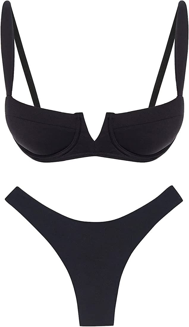 Narecte Womens Swimsuits for Women,Triangle Sexy Bikini Sets for Women,Two Piece Swimsuit Women,2 Pi | Amazon (US)