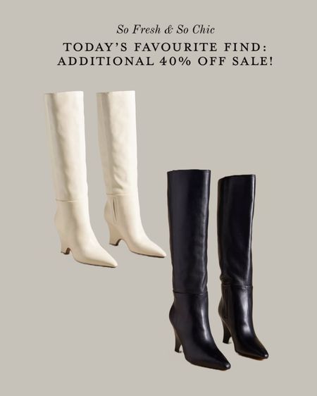 Gorgeous leather knee high boots now 40% off!
-
Anthropologie sale - Sam Edelman boots - knee high black leather boots - knee high white leather boots - wedge heel boots - holiday outfit - Christmas outfit - sale boots - women’s leather boots - gifts for her - work from home - wfh outfit - fall boots 

#LTKstyletip #LTKworkwear #LTKshoecrush