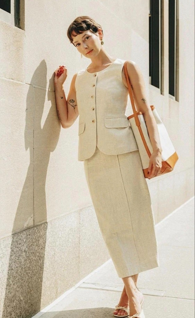 Midi linen skirt for petite women

#LTKMidsize #LTKPetite