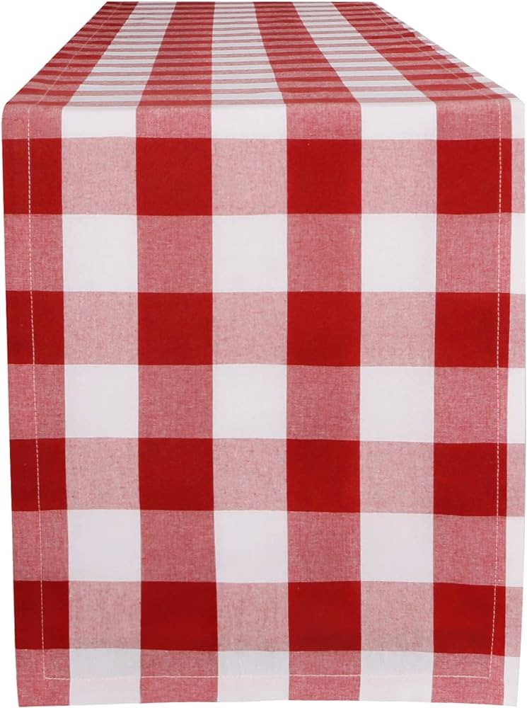 Buffalo Plaid Cotton Blend Table Runner,Buffalo Check Collection,Checkered Table Runner,Classic F... | Amazon (US)