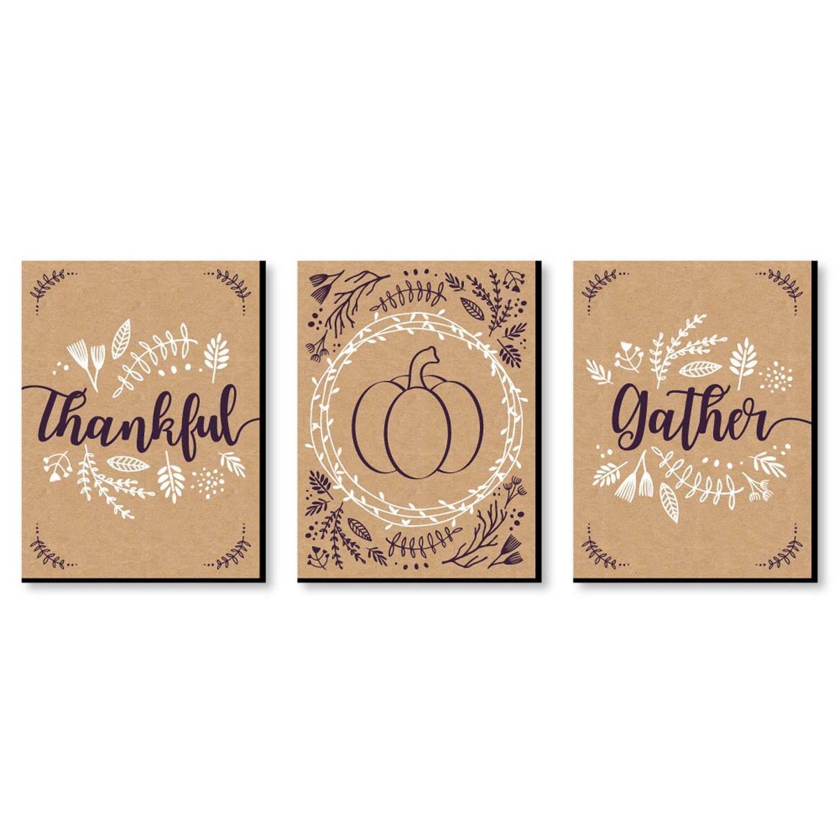 Big Dot of Happiness Elegant Thankful and Gather - Fall Wall Art and Friendsgiving Decor - 7.5 x ... | Target