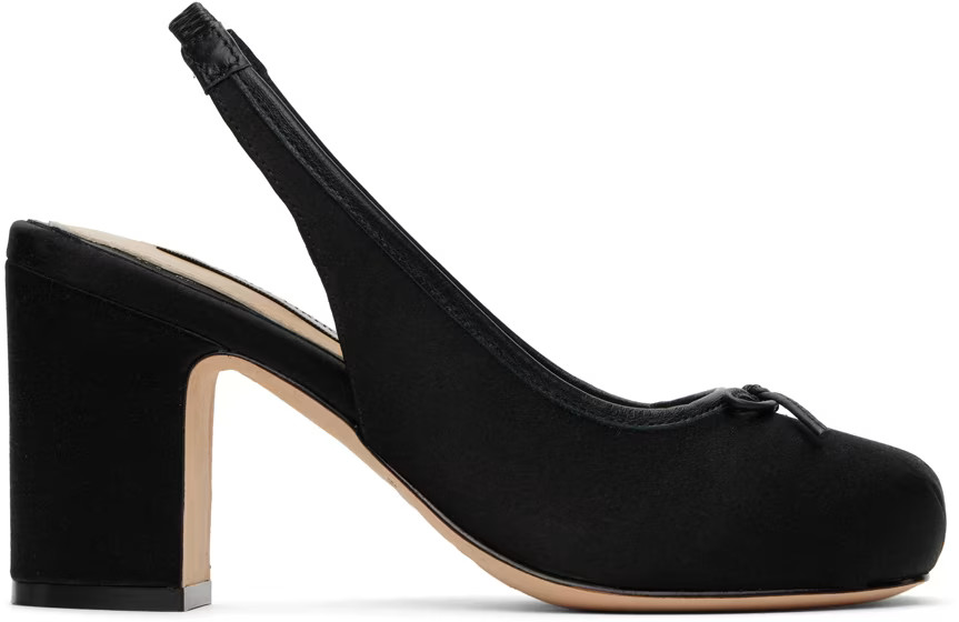 SSENSE Exclusive Black Slingback 75 Heels | SSENSE