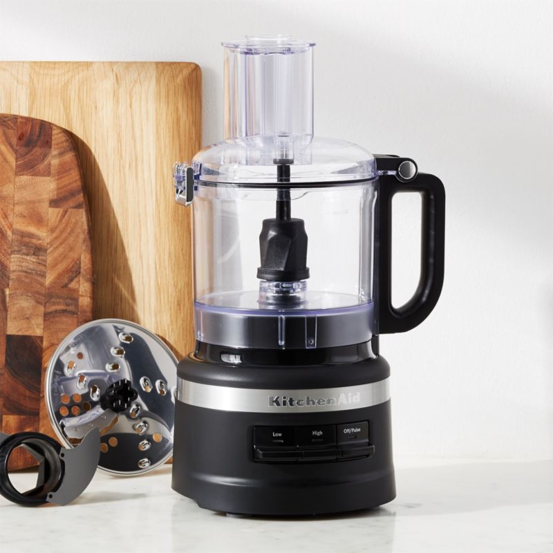 KitchenAid Matte Black 7-Cup Food Processor + Reviews | Crate & Barrel | Crate & Barrel