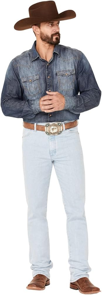 Wrangler Mens Cowboy Cut Active Flex Slim Fit Jeans | Amazon (US)