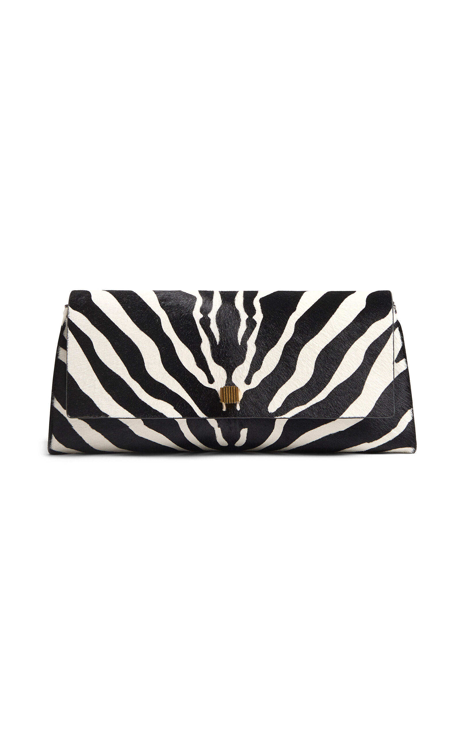 Khaite Audrey Zebra-Print Leather Clutch - Moda Operandi | Moda Operandi (Global)
