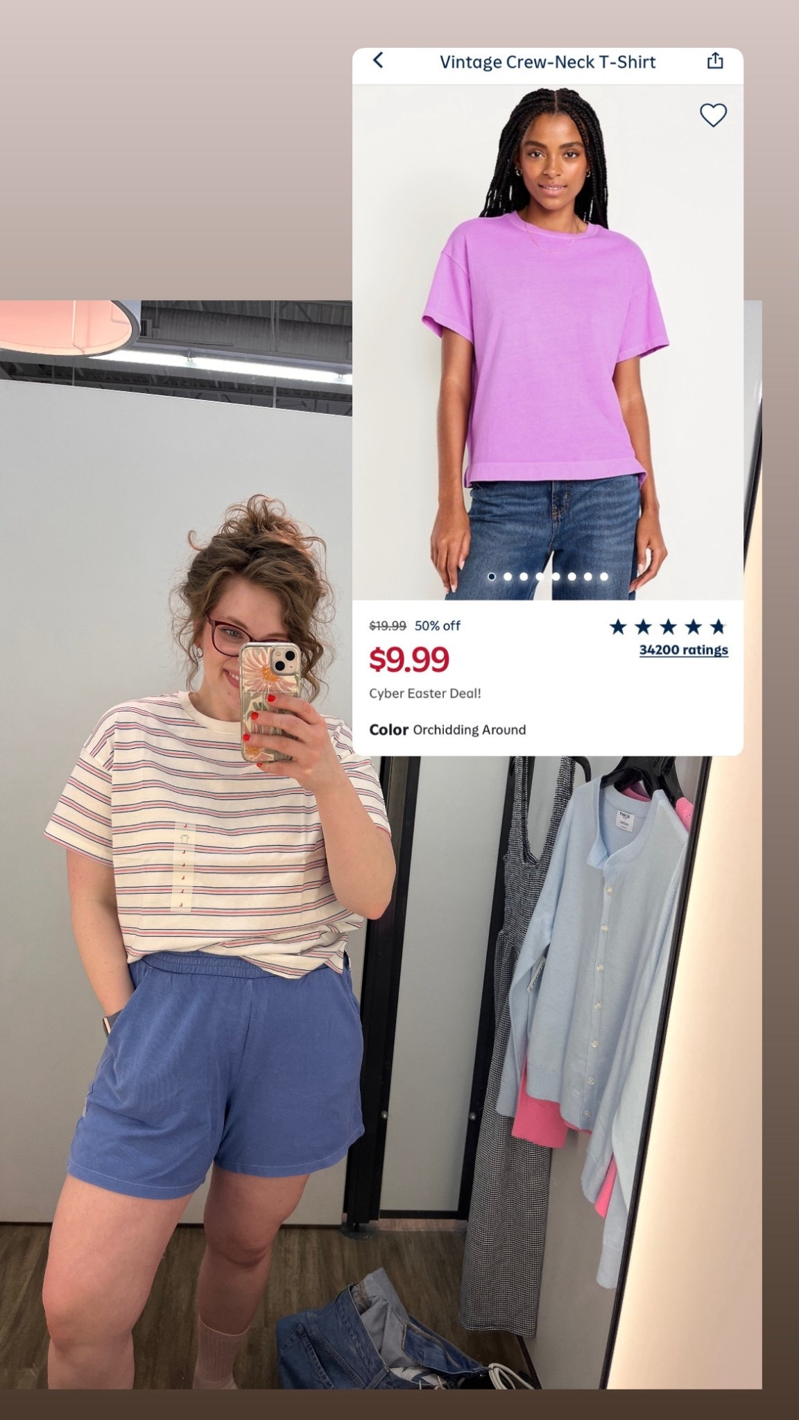 The deals are so good this weekend! I got mine in a size medium, but I sort of regret it and wish I had sized up to a L or XL for a more oversized fit! 