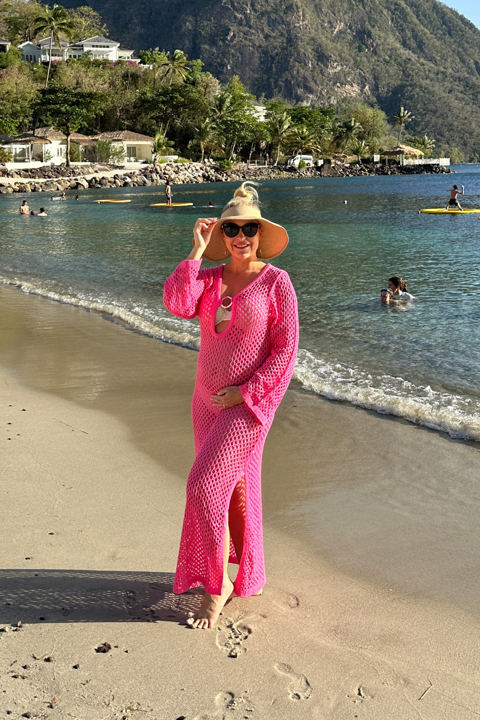 Amazon cover up. Vacation. Travel. Swim. Bump friendly. 

#LTKbump

#LTKFindsUnder50 #LTKFamily #LTKSwim