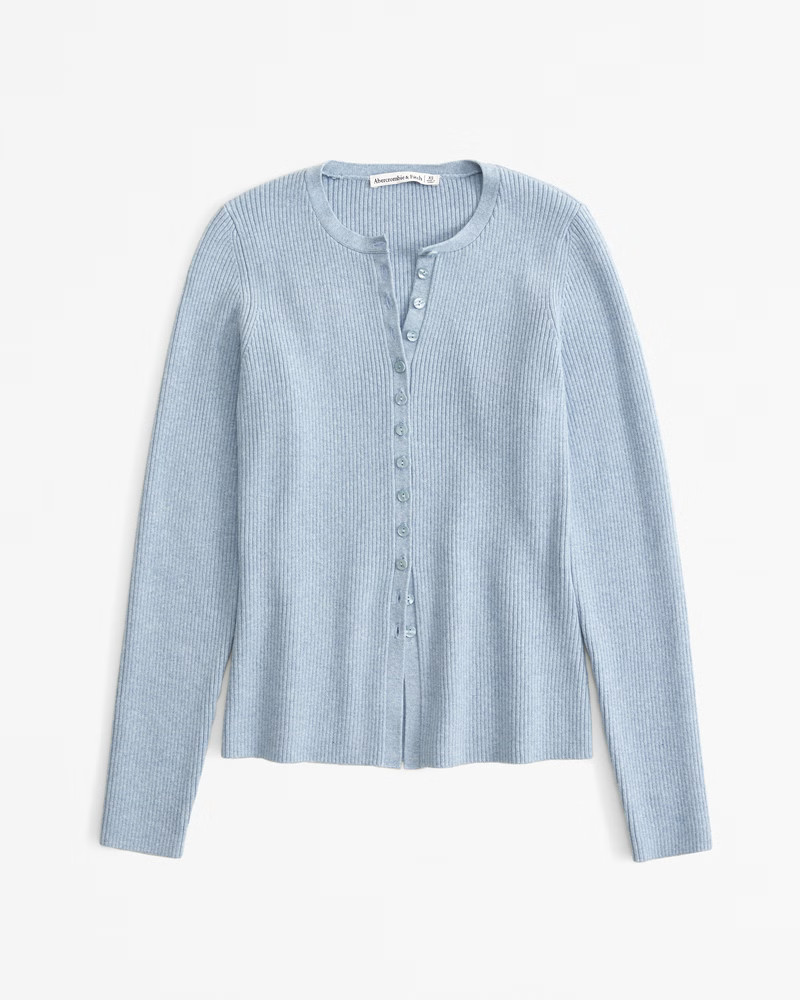 Slim Ribbed Cardigan | Abercrombie & Fitch (US)