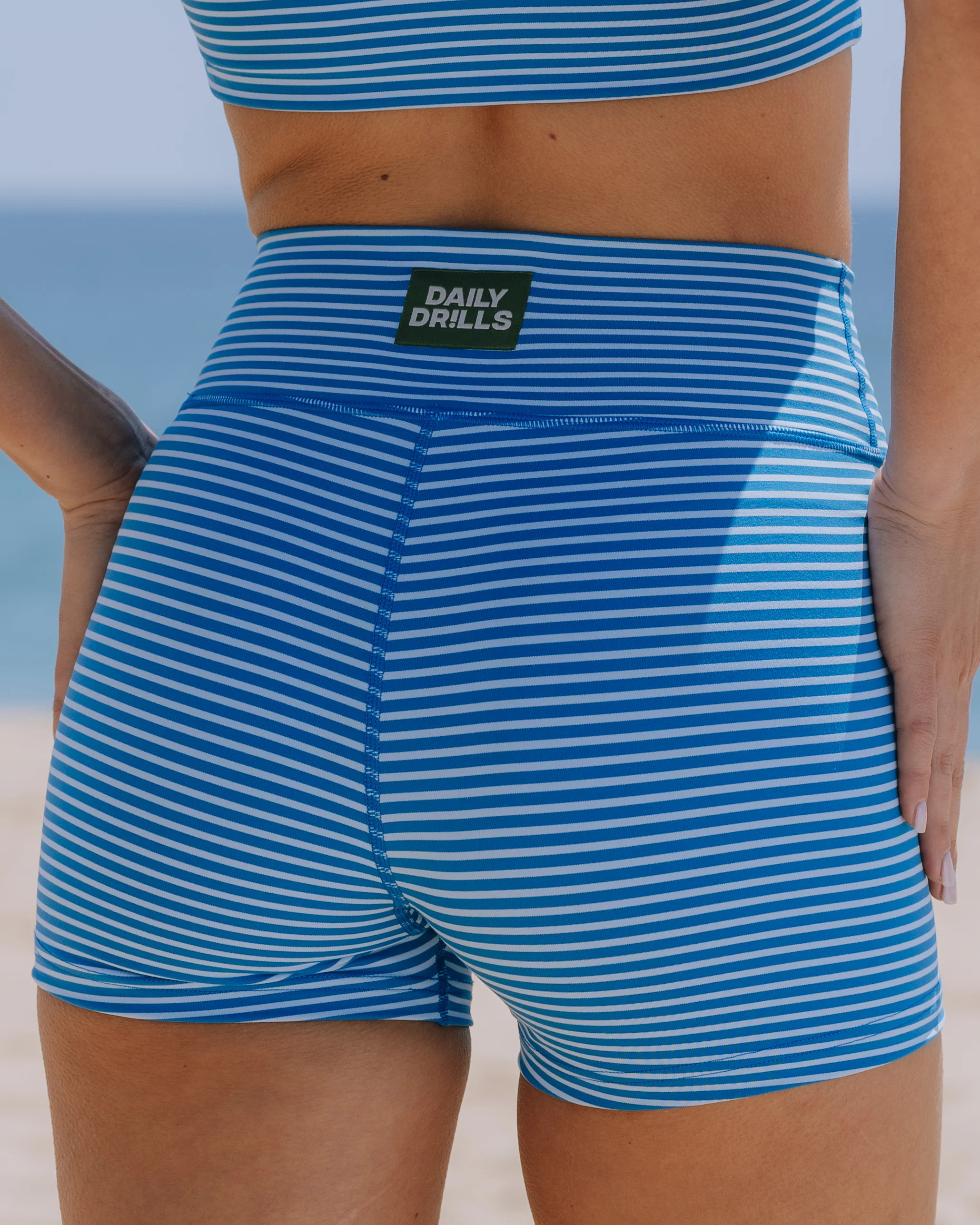 Play! Shortie Shorts - Powder + Cobalt | Daily Drills LLC