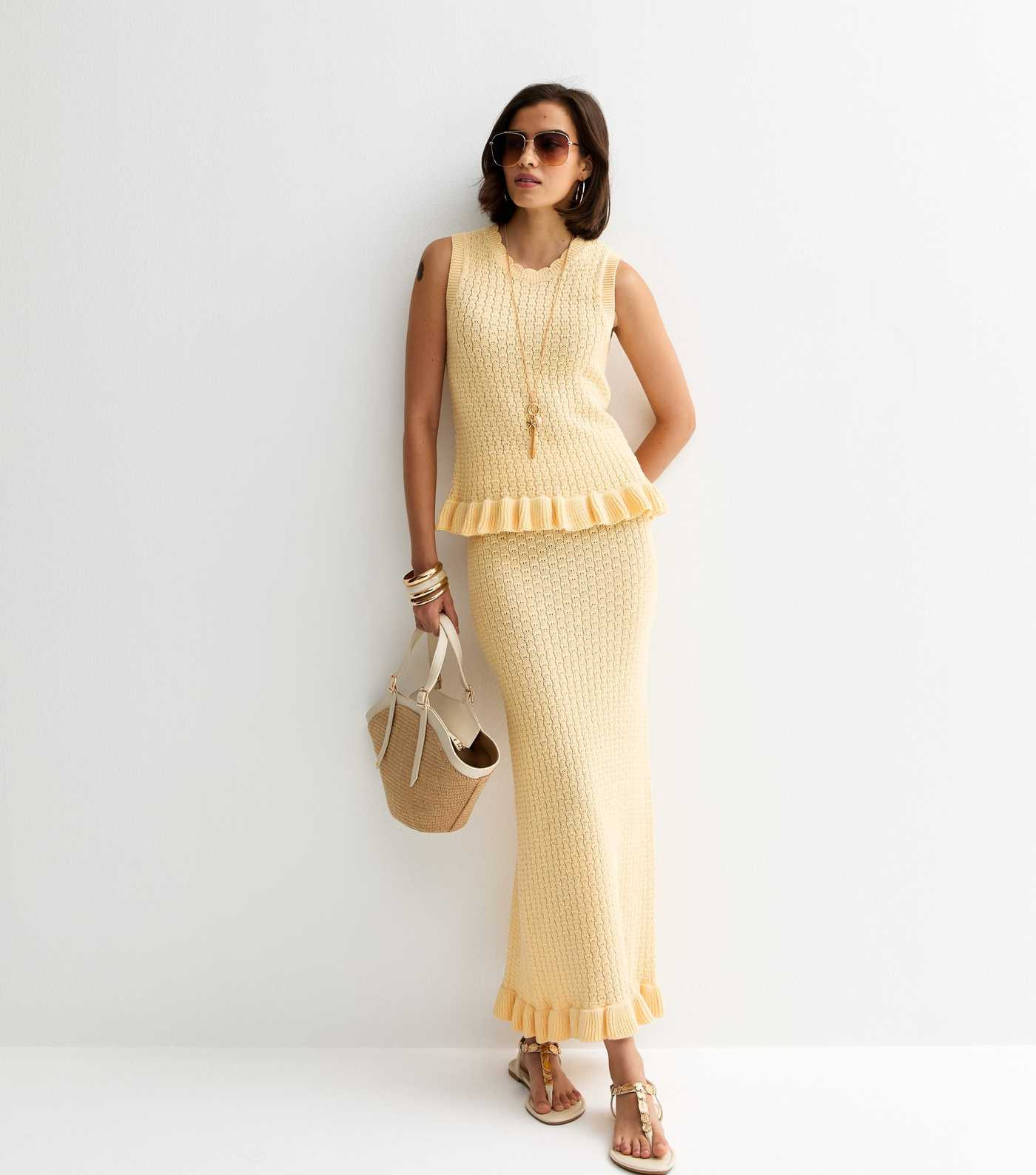 Stone Woven Trapeze Handbag | New Look | New Look (UK)