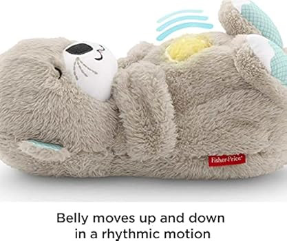 Fisher-Price Soothe 'n Snuggle Otter, Portable Plush Soother with Music, Sounds, Lights and Breathin | Amazon (US)