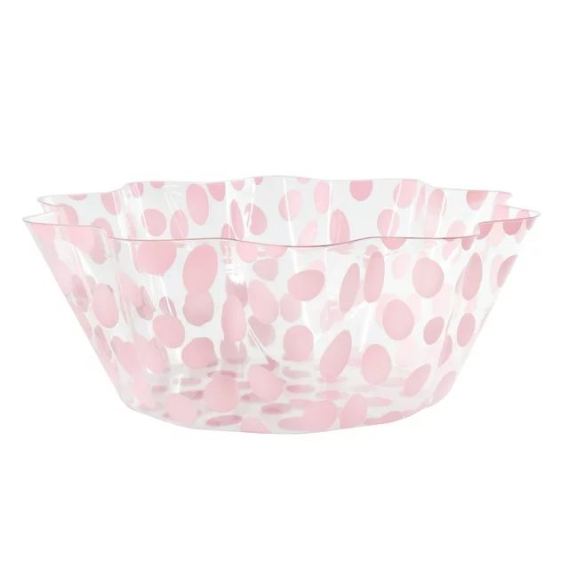 Way to Celebrate Plastic Pink Dot Bowl | Walmart (US)