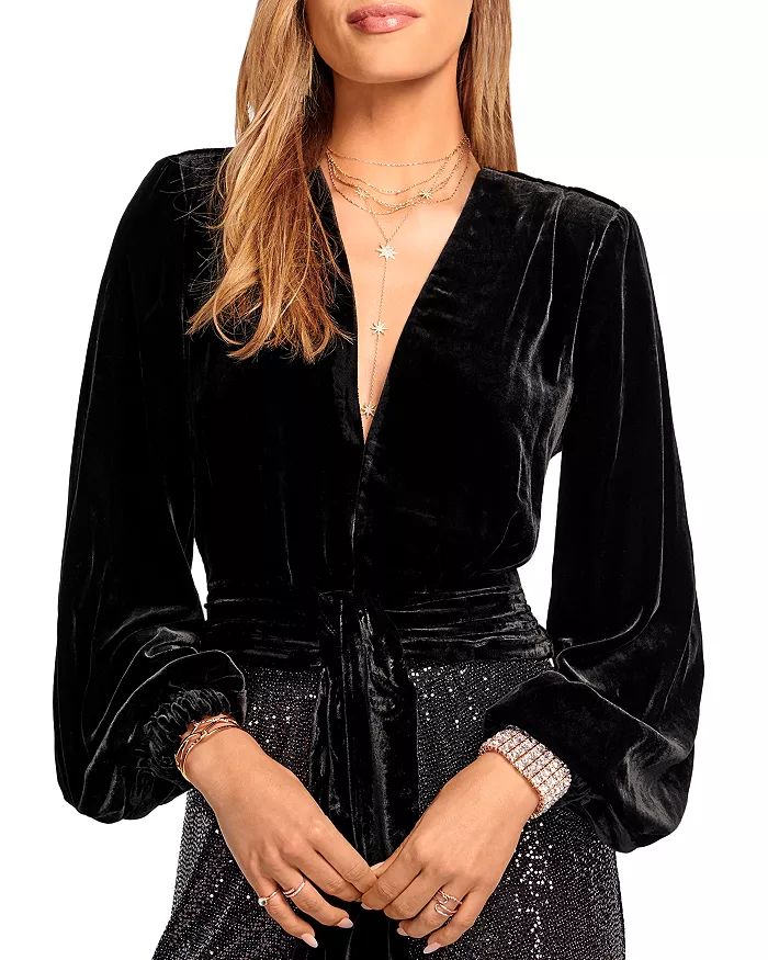 Jaxon Balloon Sleeve Velvet Top | Bloomingdale's (US)