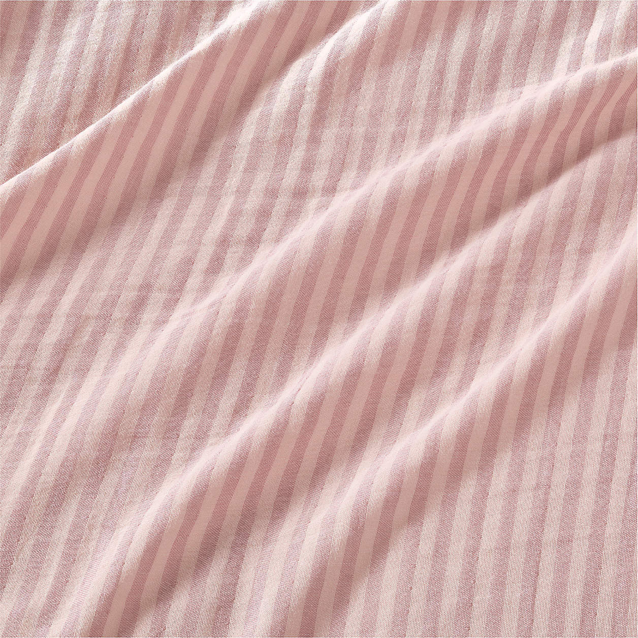Supersoft Lilac Rose Striped Gauze Kids Twin Duvet Cover + Reviews | Crate & Kids | Crate & Barrel