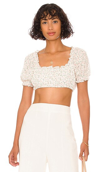 Emory Super Crop in Pink Floral | Revolve Clothing (Global)